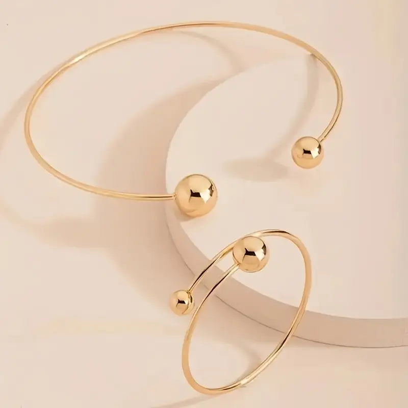 Stylish Cuff Set for Women Ball-Tip Layered Minimalist