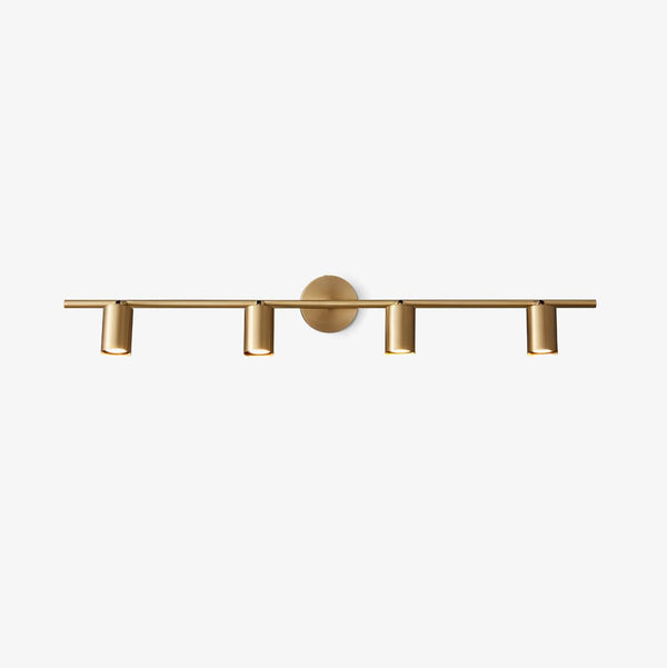 Modern Brass Double Cylinder Adjustable Wall Spotlight