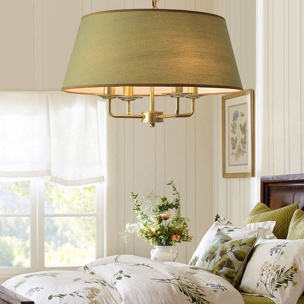 Classic European Vintage 4-Light Iron Pendant Lamp