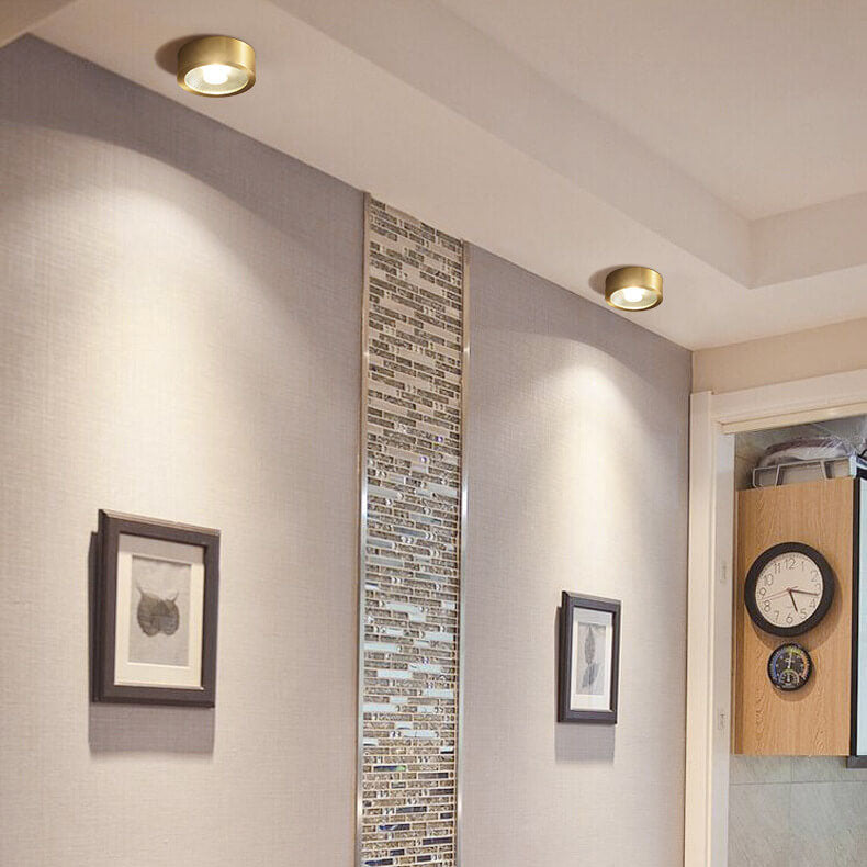 Nordic Style Ultra-Thin All-Copper LED Flush Mount Light