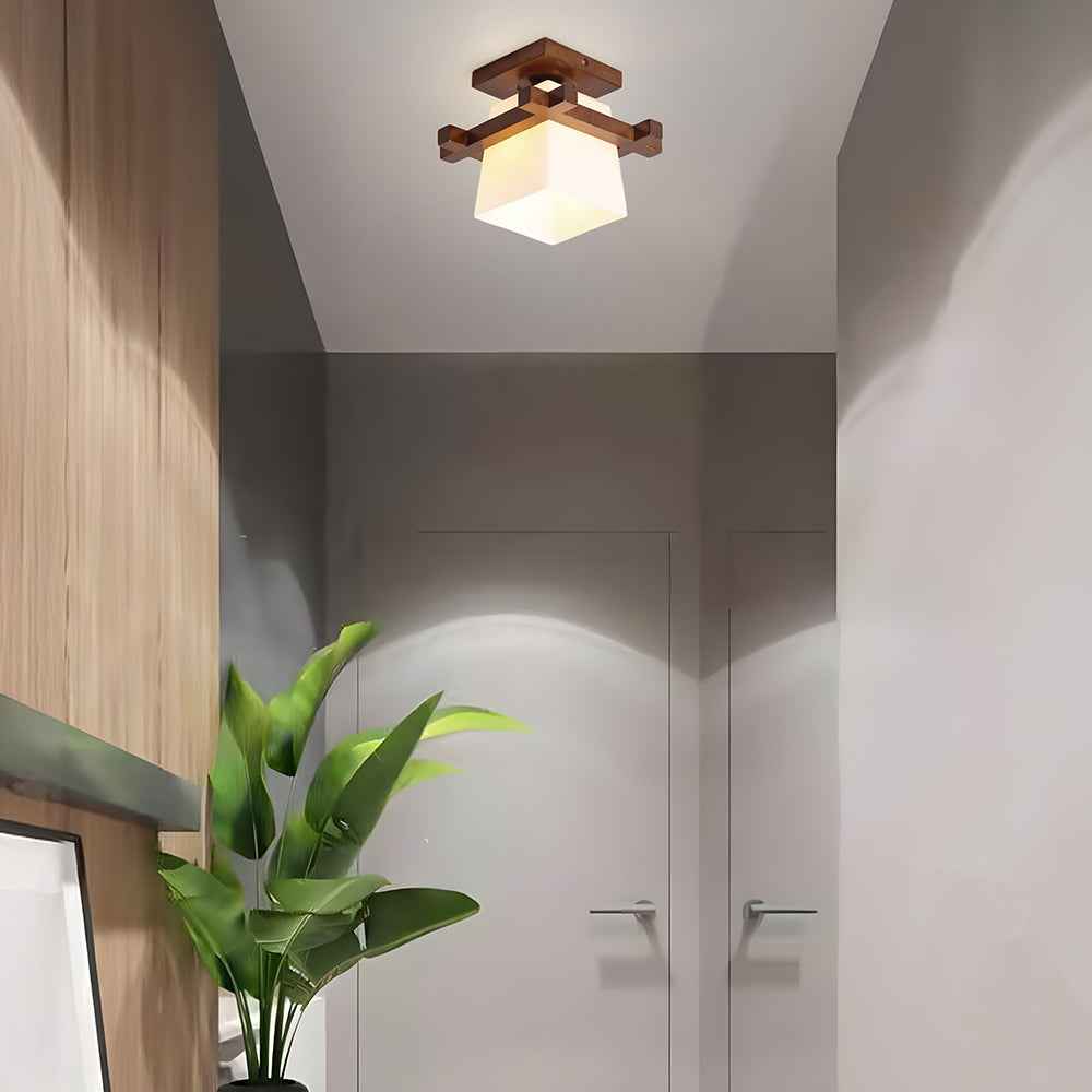 Juno Plafondlamp | Japans Minimalistisch Design, Houten Details