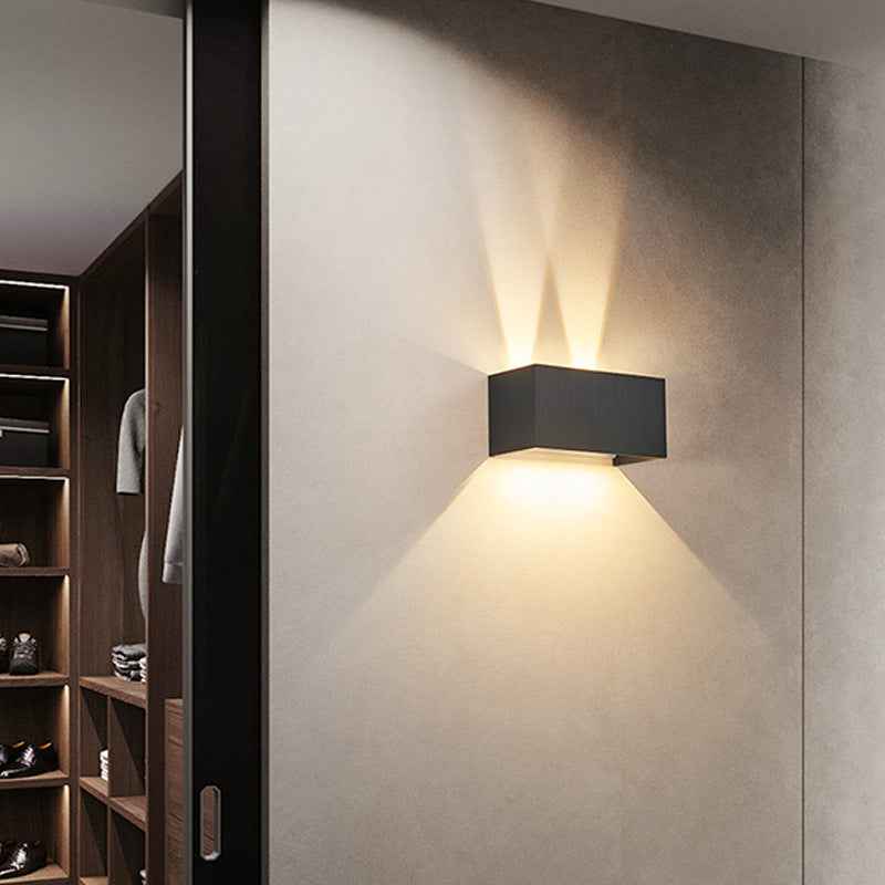 Adjustable Square Flat LED Wall Sconce Lamp in Nordic Minimalist Aluminum Design
