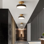 Bela LED Plafondlamp | Hout, Compact Ontwerp 18cm