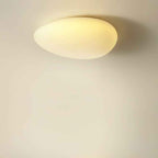Nordic Minimalist Cobblestone LED Flush Mount Ceiling Light with Lampshade
