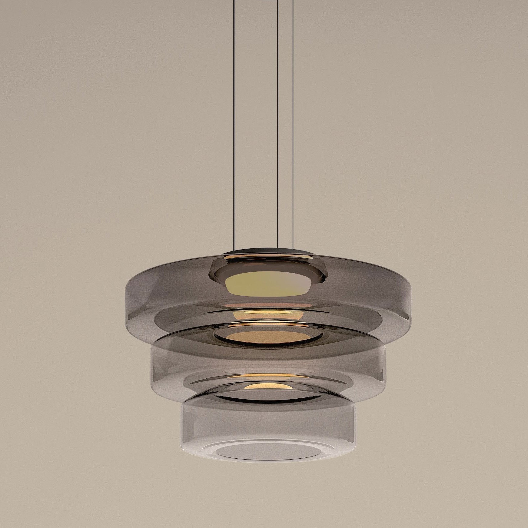 Bela Glass Pendant Lamp | Bauhaus Style, Adjustable Hanging Design