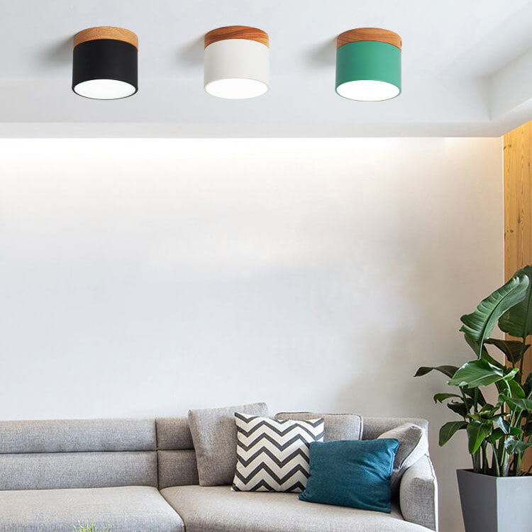 Solid Color Scandinavian Macaroon LED Flush Mount Ceiling Light