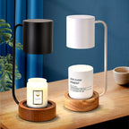 Japanese Minimalist Wooden Dimming Table Lamp with Melting Wax Design
