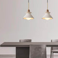 Nordic Cement and Wood Tapered Pendant Light | 1-Light
