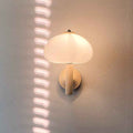 Nordic Vintage White Glass Dome Mushroom Wall Sconce Lamp with Single Light
