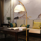 Vintage Zen Bamboo Pole 1-Light Floor Lamp