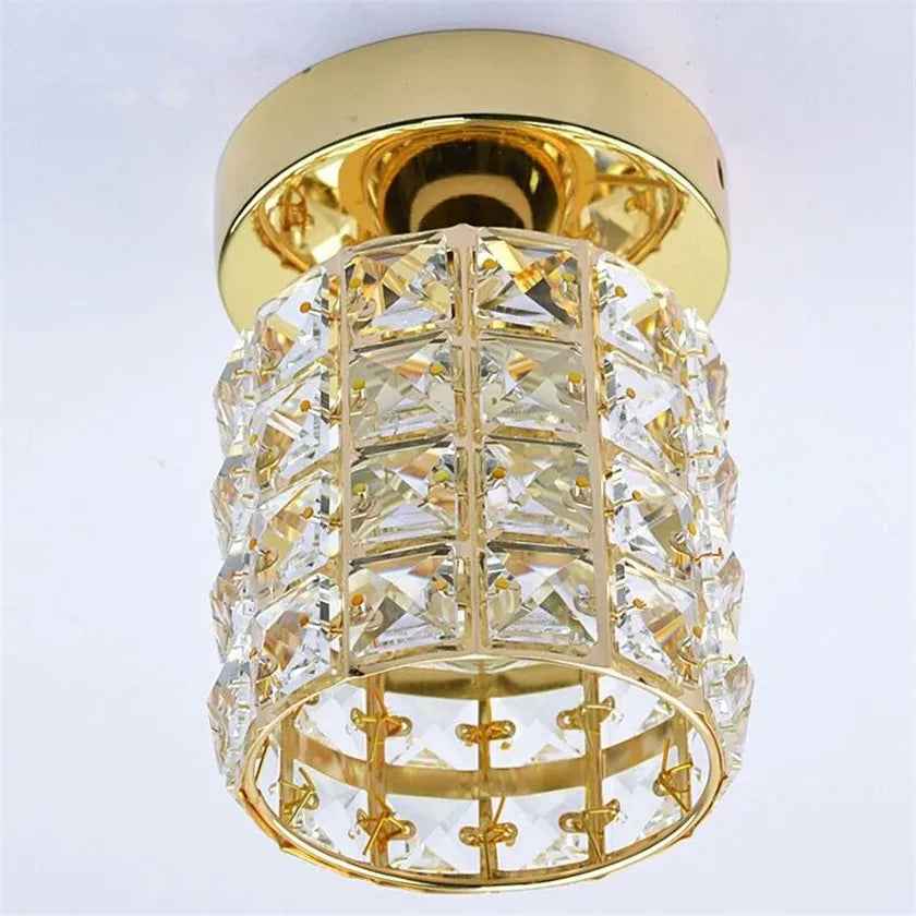 Elara Plafondlamp | Goud & Glas, E27 Fitting, Compact Design