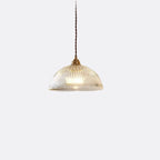 Contemporary Clear Glass Dome Pendant Light with Single Bulb