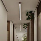 Contemporary Wood Grain Aluminum LED Flush Mount Ceiling Light