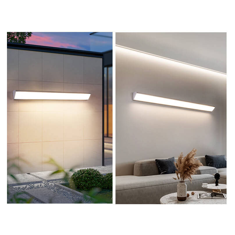 Contemporary Minimalist Waterproof LED Wall Sconce Lamp in Aluminum and Acrylic for Indoor/Outdoor Use