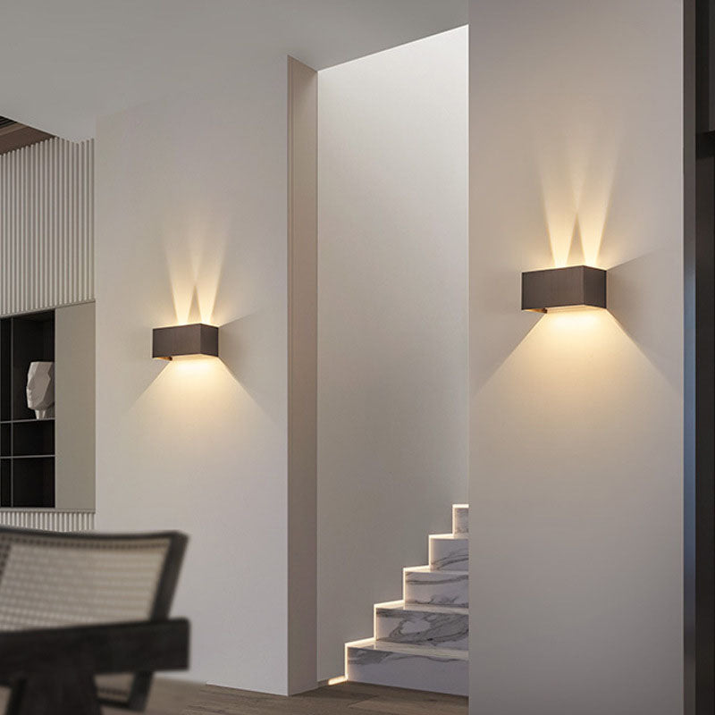 Adjustable Square Flat LED Wall Sconce Lamp in Nordic Minimalist Aluminum Design