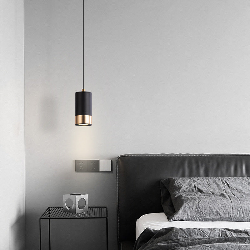 Nordic Minimalist Iron Mini Pendant Light - 1-Light Column Design