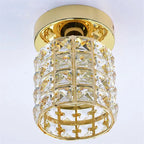 Mezula - Modern Gold Round Glass Ceiling Lamp