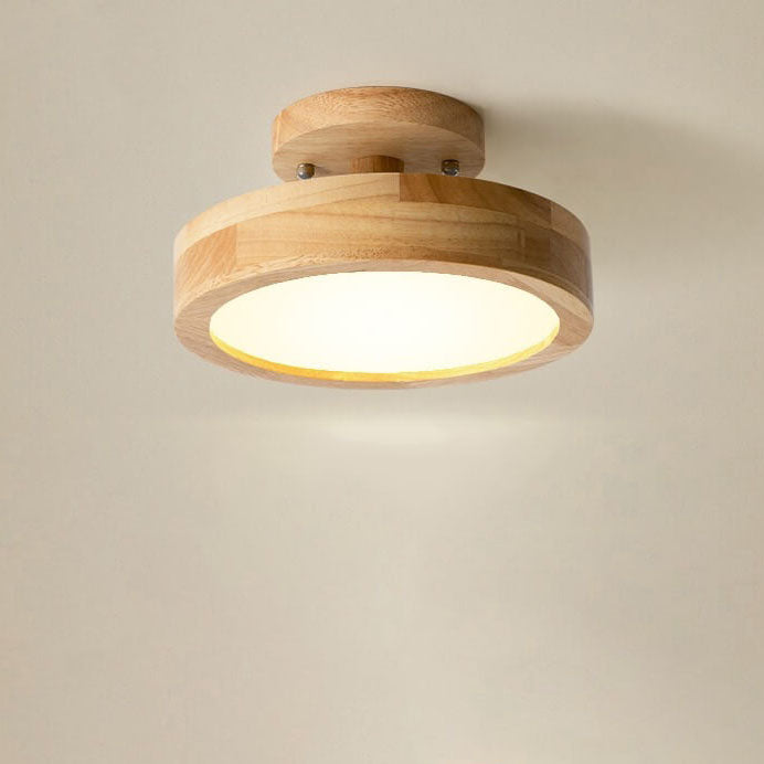 Nordic Style Round LED Semi-Flush Mount Ceiling Light