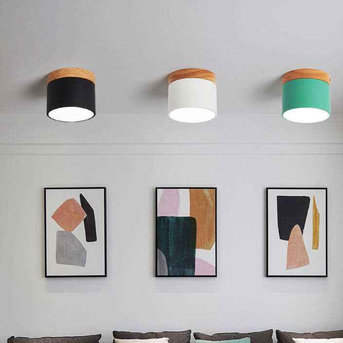 Solid Color Scandinavian Macaroon LED Flush Mount Ceiling Light