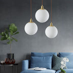 Scandinavian Minimalist White Orb Single Pendant Light