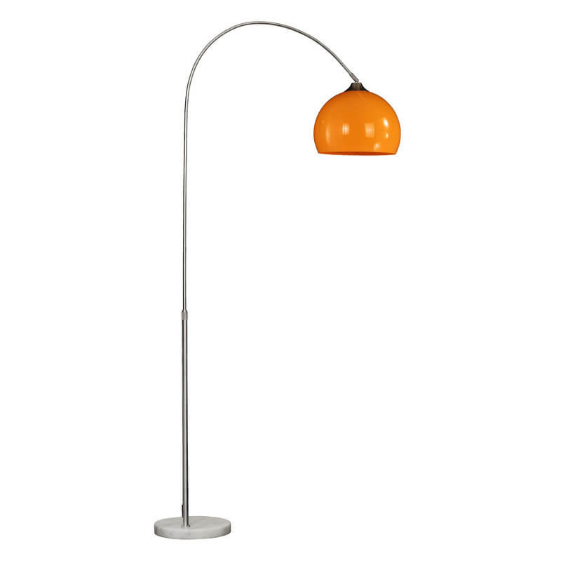 Contemporary Globe Acrylic Shade 1-Light Floor Lamp with Fishing Rod Design