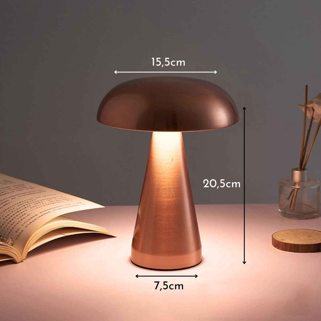 Aurora – Rose Gold Modern Rechargeable LED Table Lamp
