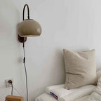 Minimalist European Glass and Solid Wood 1-Light Wall Sconce