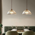 Contemporary Clear Glass Dome Pendant Light with Single Bulb