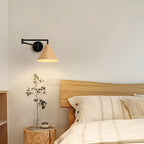 Nordic Wood Cone 1-Light Swing Arm Wall Sconce