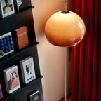 Modern Retro Mushroom Glass 2-Light Floor Lamp for Living Room
