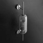 Modern Industrial Cylinder Glass Shade Wall Sconce Lamp with Iron Finish Frame - 1-Light Design for Bedroom