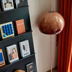 Modern Retro Mushroom Glass 2-Light Floor Lamp for Living Room