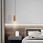 Nordic Minimalist Iron Mini Pendant Light - 1-Light Column Design