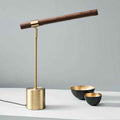 Nordic Minimalist Wood Grain Cylindrical LED Table Lamp with Hardware Base