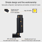 Contemporary Adjustable Dimmable Tubular Track Lighting - 3/4/5 Light LED Flush Mount Spotlight for Living Room