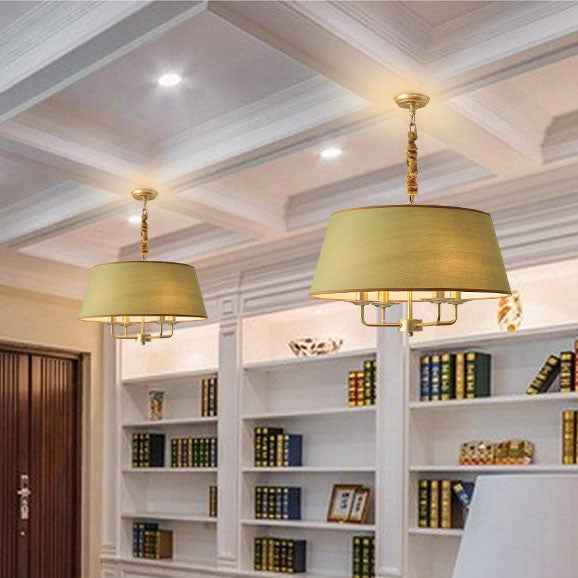 Classic European Vintage 4-Light Iron Pendant Lamp