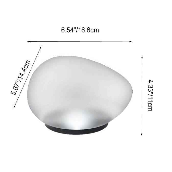 LED Outdoor Landscape Light - Solar Pebble with Sandblasted Glass Design