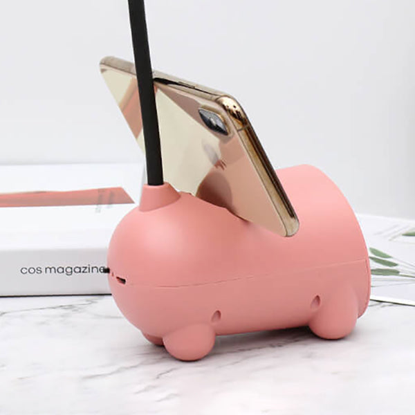 Creative Cartoon Rabbit LED Desk Lamp with Touch Control and USB Pen Holder