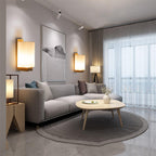 Contemporary Minimalist Solid Wood Square Glass Column Wall Sconce Lamp with 1 Light