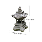 Japanese Zen Solar-Powered Waterproof Pagoda Stone LED Garden Light for Outdoor Decor