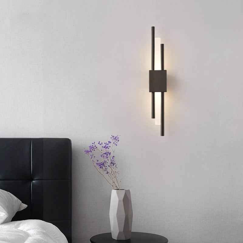 Contemporary Minimalist Iron and Acrylic LED Wall Sconce Lamp for Bedroom