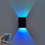 Contemporary Square Aluminum RGB LED Wall Light