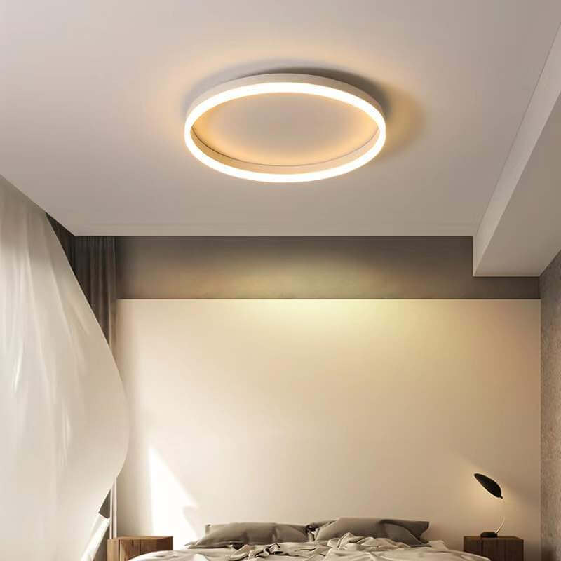Nordic Minimalist Circular LED Flush Mount Ceiling Light with Iron and Acrylic Design