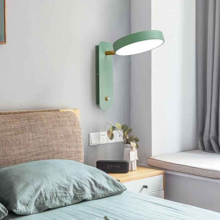 Nordic Minimalist Round Rotatable LED Wall Sconce for Reading