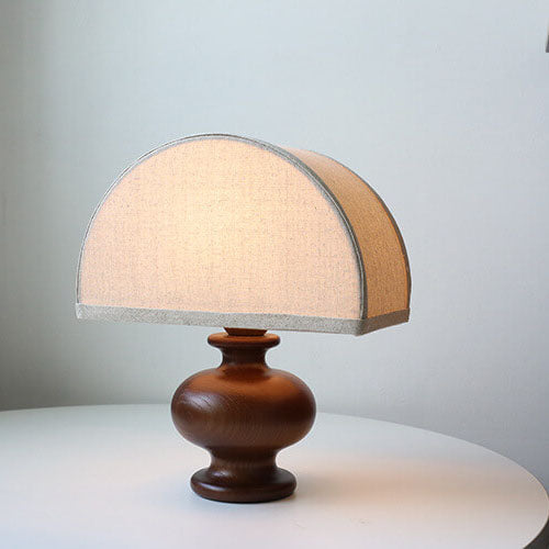 Vintage Solid Wood Table Lamp with Wabi-Sabi Design - Japanese Style, 1-Light