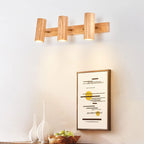 Contemporary Minimalist Wooden Track Spotlight Wall Sconce - Available in 1, 2, or 3 Lights