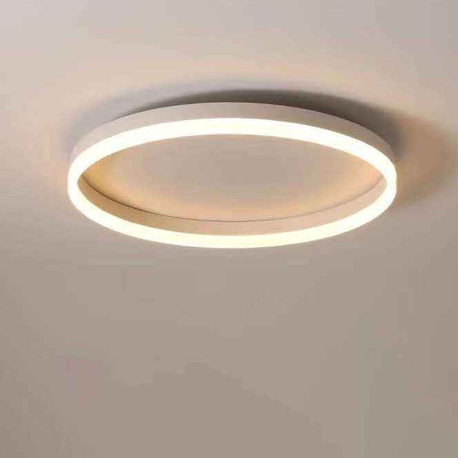 Nordic Minimalist Circular LED Flush Mount Ceiling Light with Iron and Acrylic Design