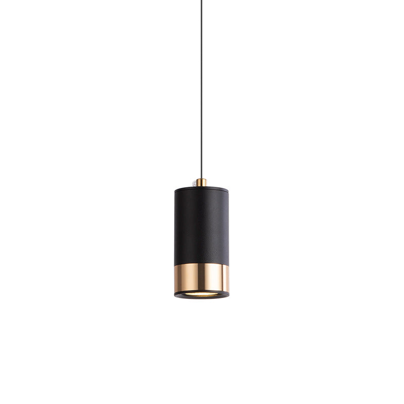 Nordic Minimalist Iron Mini Pendant Light - 1-Light Column Design