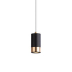 Nordic Minimalist Iron Mini Pendant Light - 1-Light Column Design