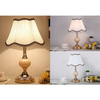 Vintage Nordic Floral Glass Table Lamp with Single Light